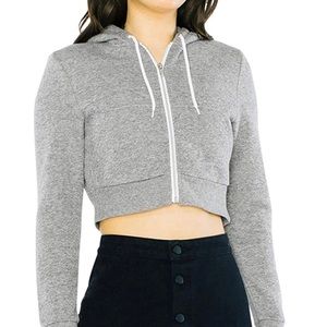 Grey crop sweater
